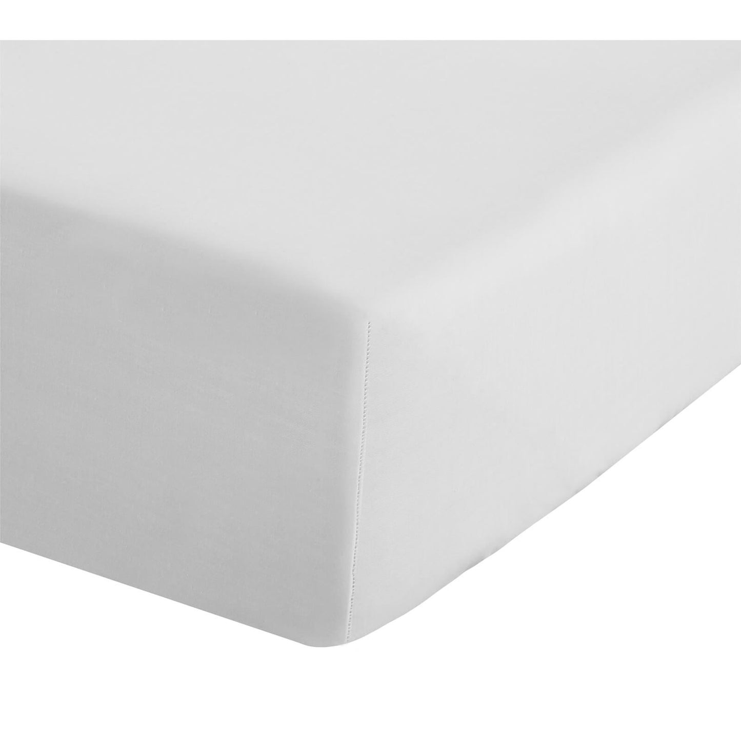 Easy Iron Percale White Fitted Sheet