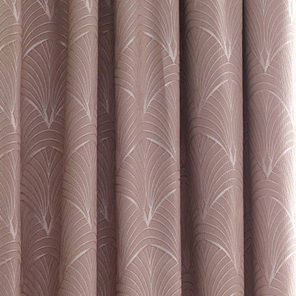 Metro Art Deco Blush Pencil Pleat Curtains