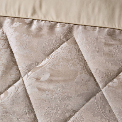 Damask Jacquard Bedspread Champagne Gold