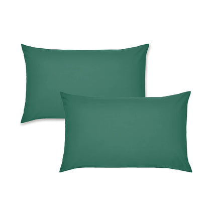 Easy Iron Percale Standard Pillowcase Pair Dark Green