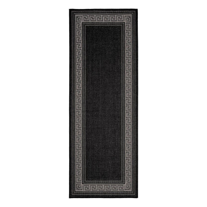 Flatweave Gel Check New Black Rug