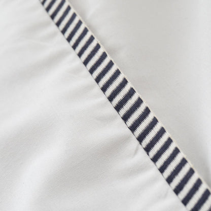 Bianca Contrast Trim White / Black Duvet Cover Set