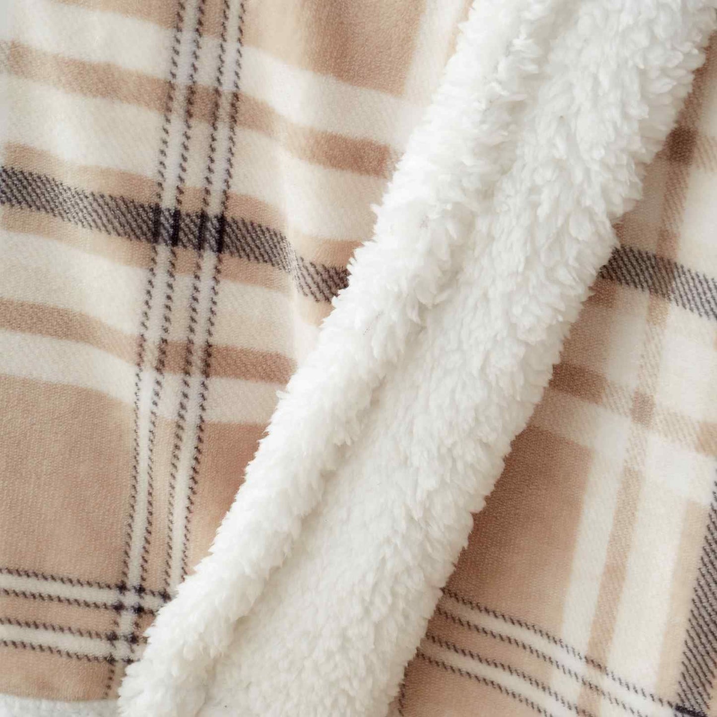 Kelso Check Natural Blanket Throw