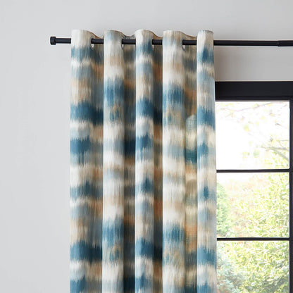 Ombre Texture Teal Curtains Two Panels