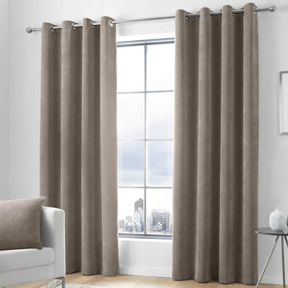 Kilbride Cord Linen Eyelet Curtains