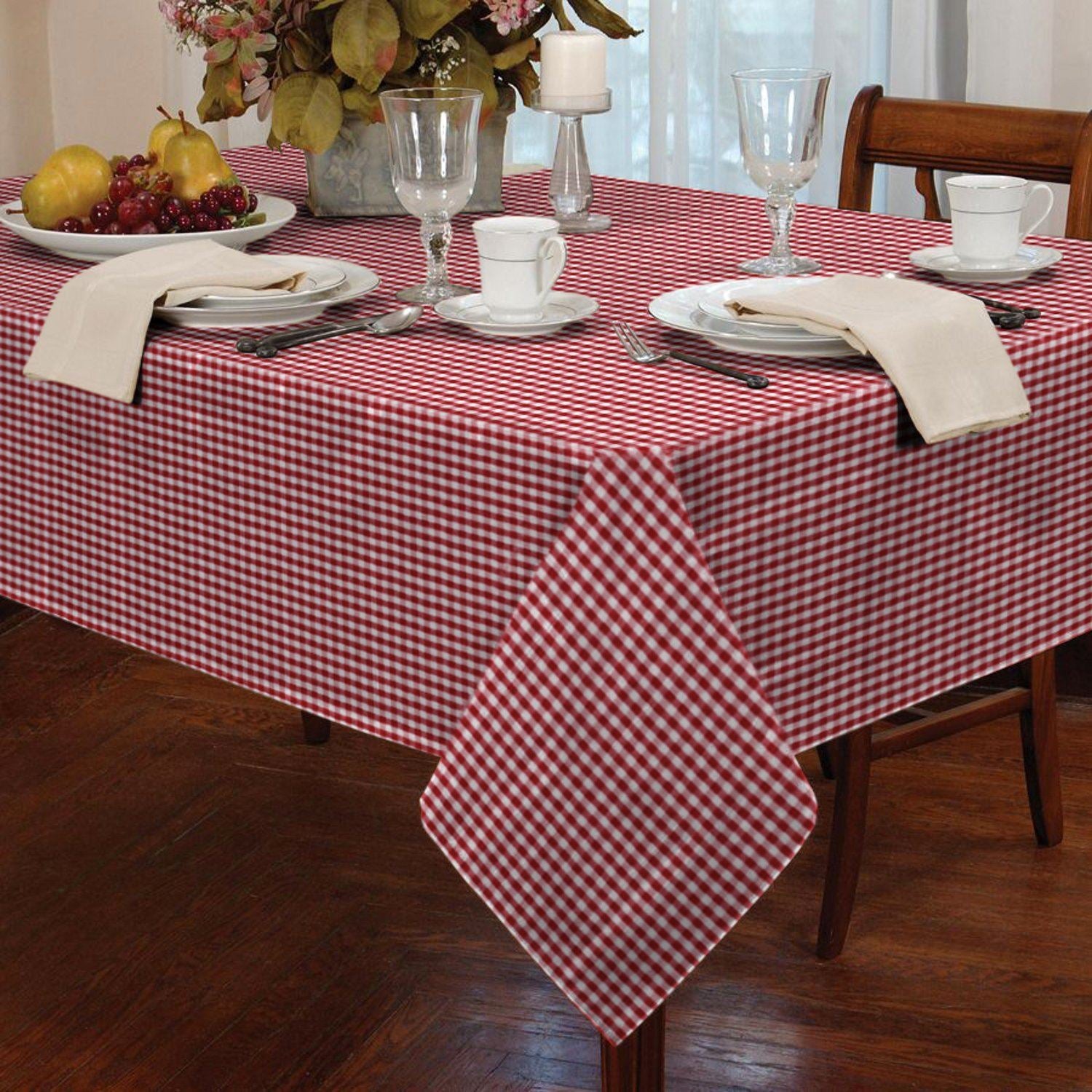 Gingham Red Tablecloth