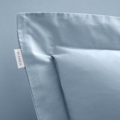 200 Thread Count Cotton Percale Blue Pillow case Pair with envelope closure