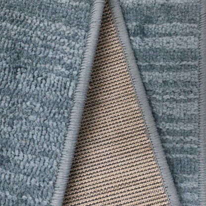 Arlo Textured Blue Semi Plain Rug