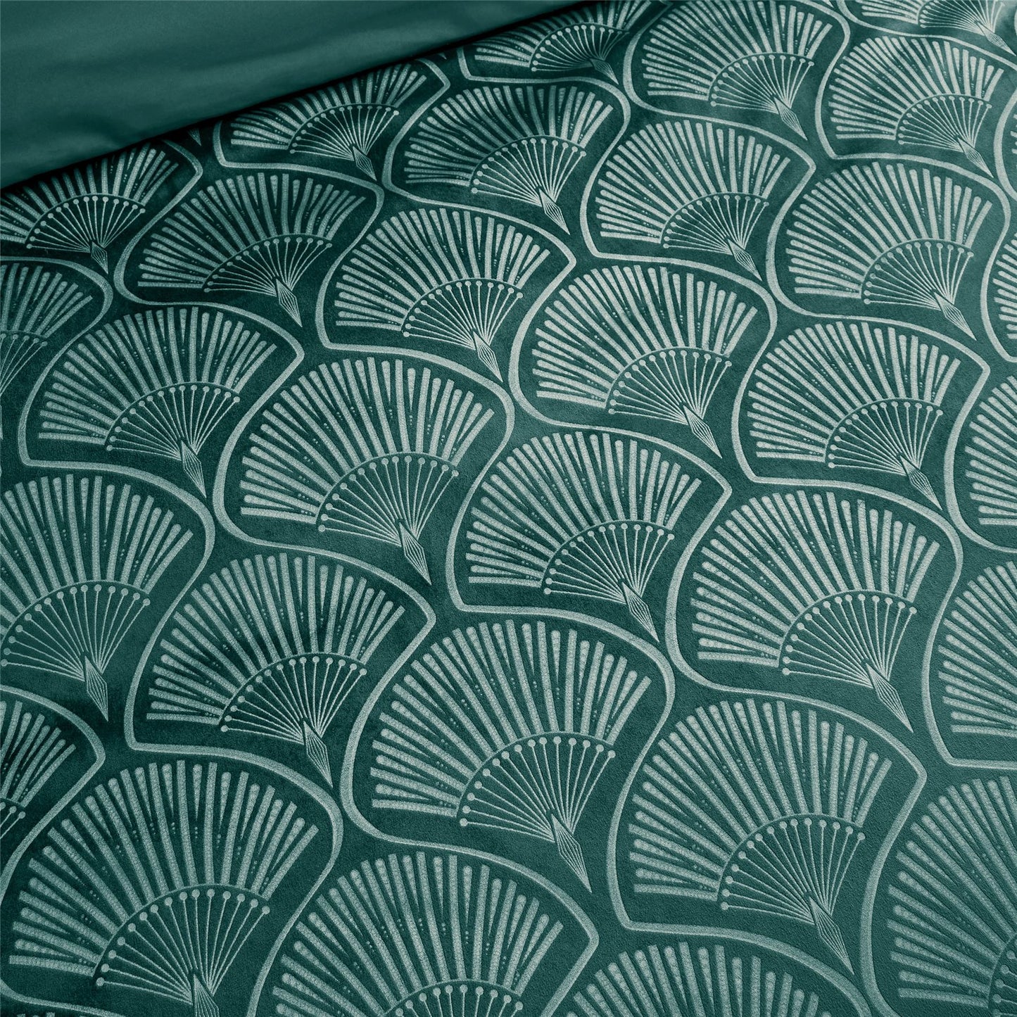 Art Deco Pearl Teal Duvet Cover Set