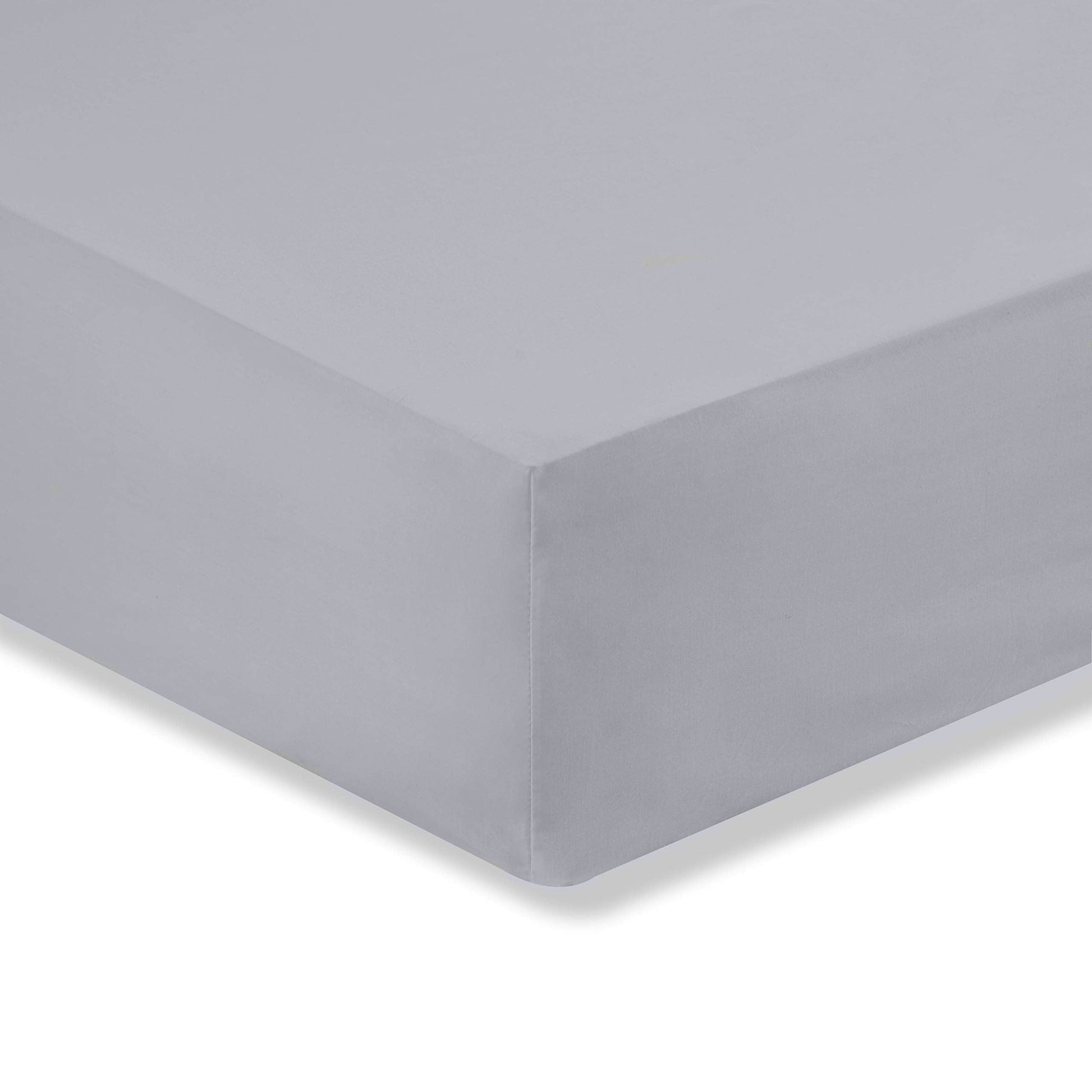 200TC Cotton Percale Grey Fitted Sheet