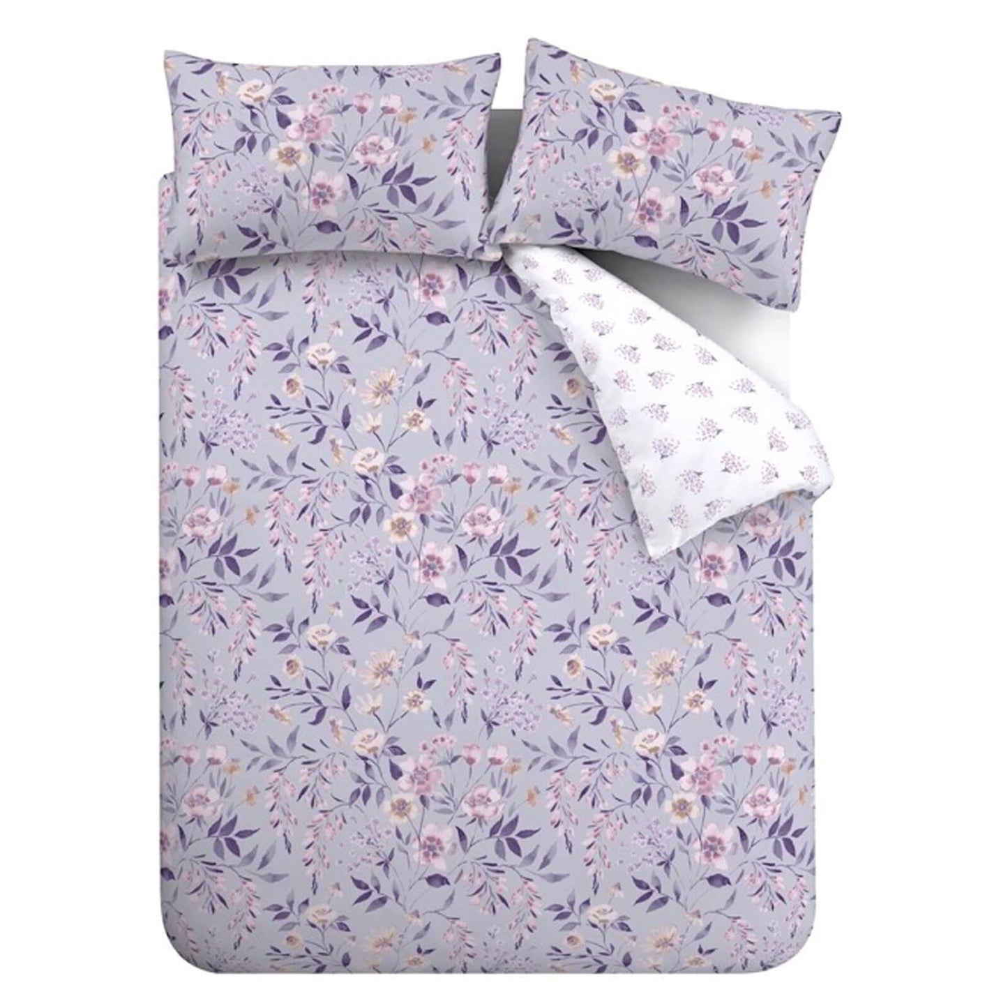 Isadora Floral Lilac Duvet Cover Set