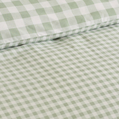 Catherine Lansfield Bamford Gingham Check Green Duvet Cover Set
