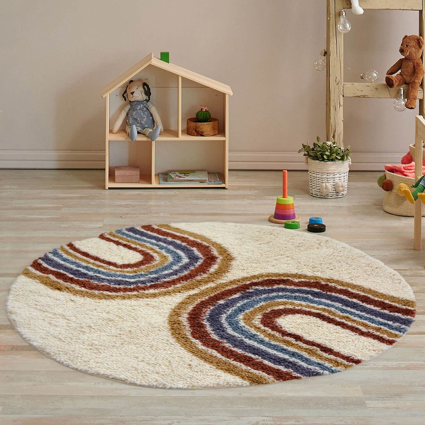 Snug Rainbow Multi Rug - 100 X 100cm (Circle) (3ft 2" x 3ft 2")