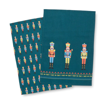 Christmas Nutcracker Green Tea Towel 50x75 cm