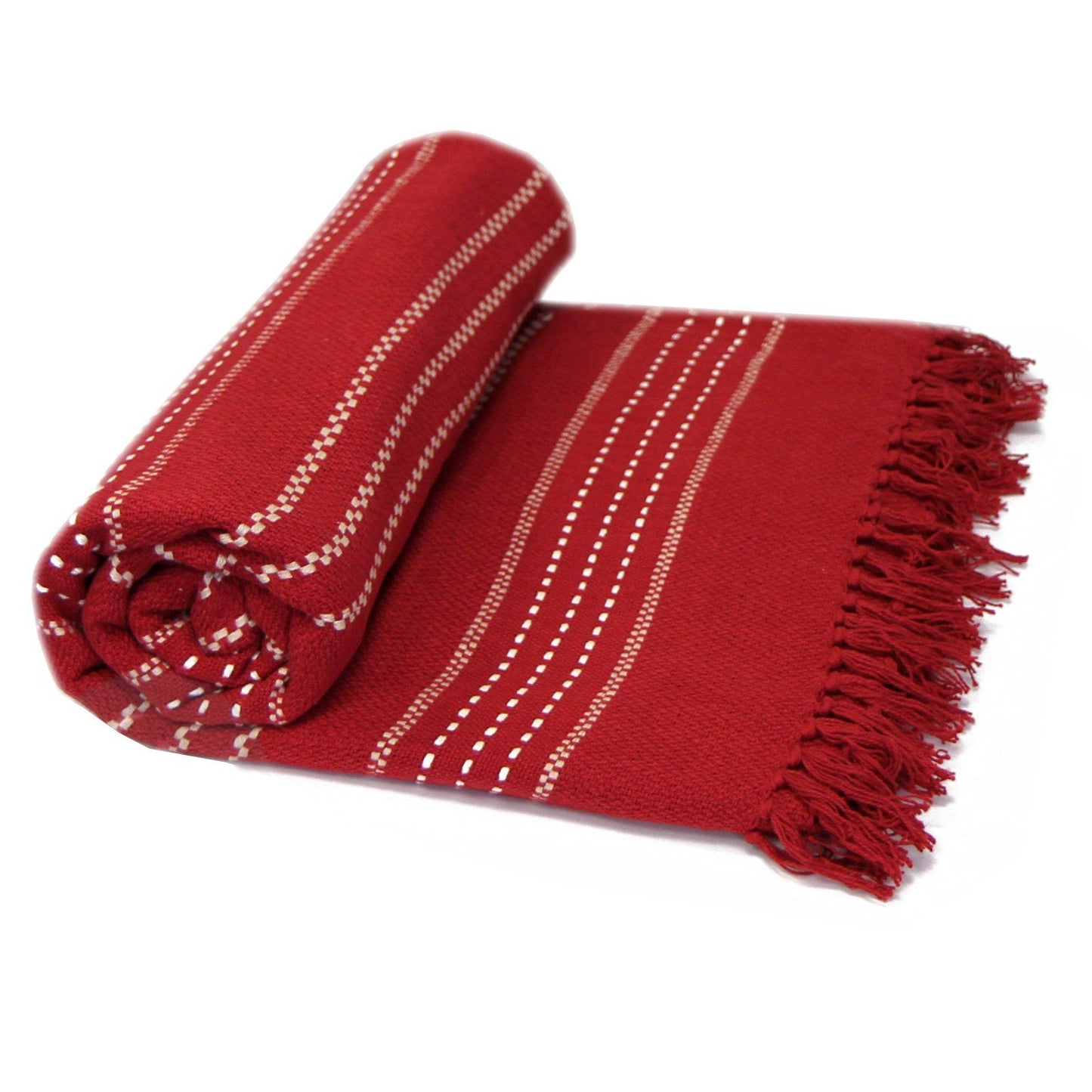 StiTCh Stripe Red Throw