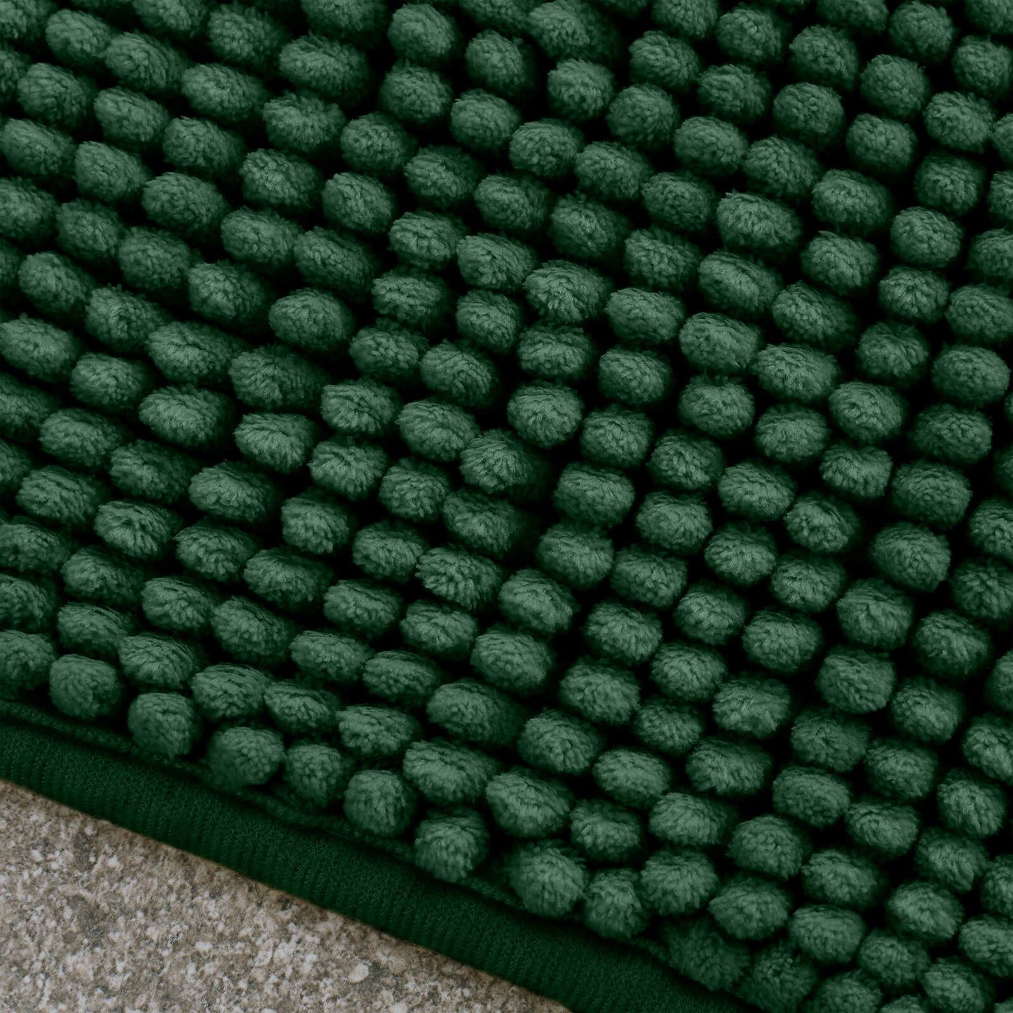 Bobble 50x80cm Bath Mat Dark Green