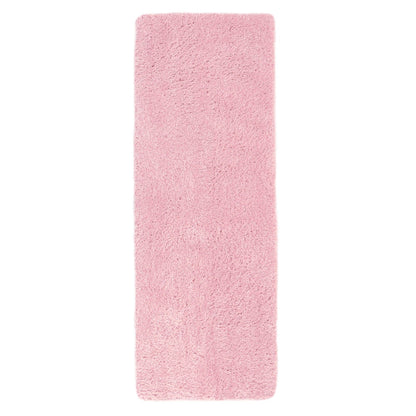 Snug Pink Plain Rug