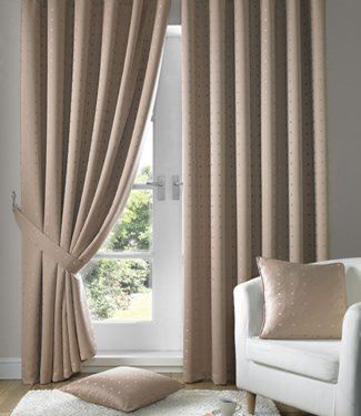 Madison Latte Pencil Pleat Curtains