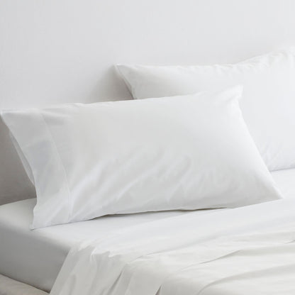 300TC Organic Percale Snow Pillowcase Pair