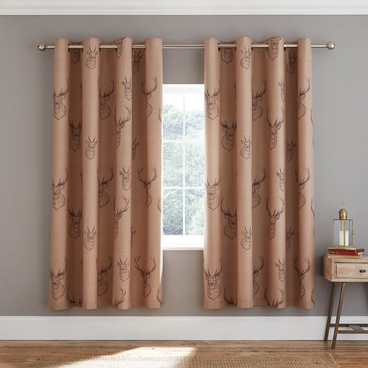 Stag Multi Eyelet Curtains