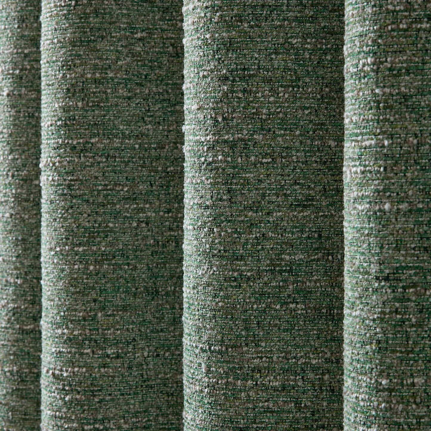 Catherine Lansfield Chunky Boucle Lined Eyelet Curtains Two Panels Green