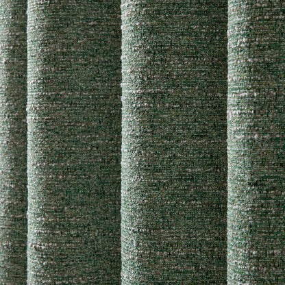 Catherine Lansfield Chunky Boucle Lined Eyelet Curtains Two Panels Green