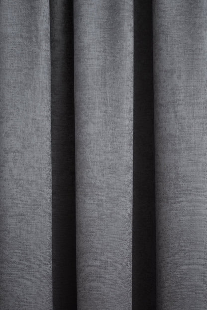 Galaxy Charcoal Pencil Pleat Curtains