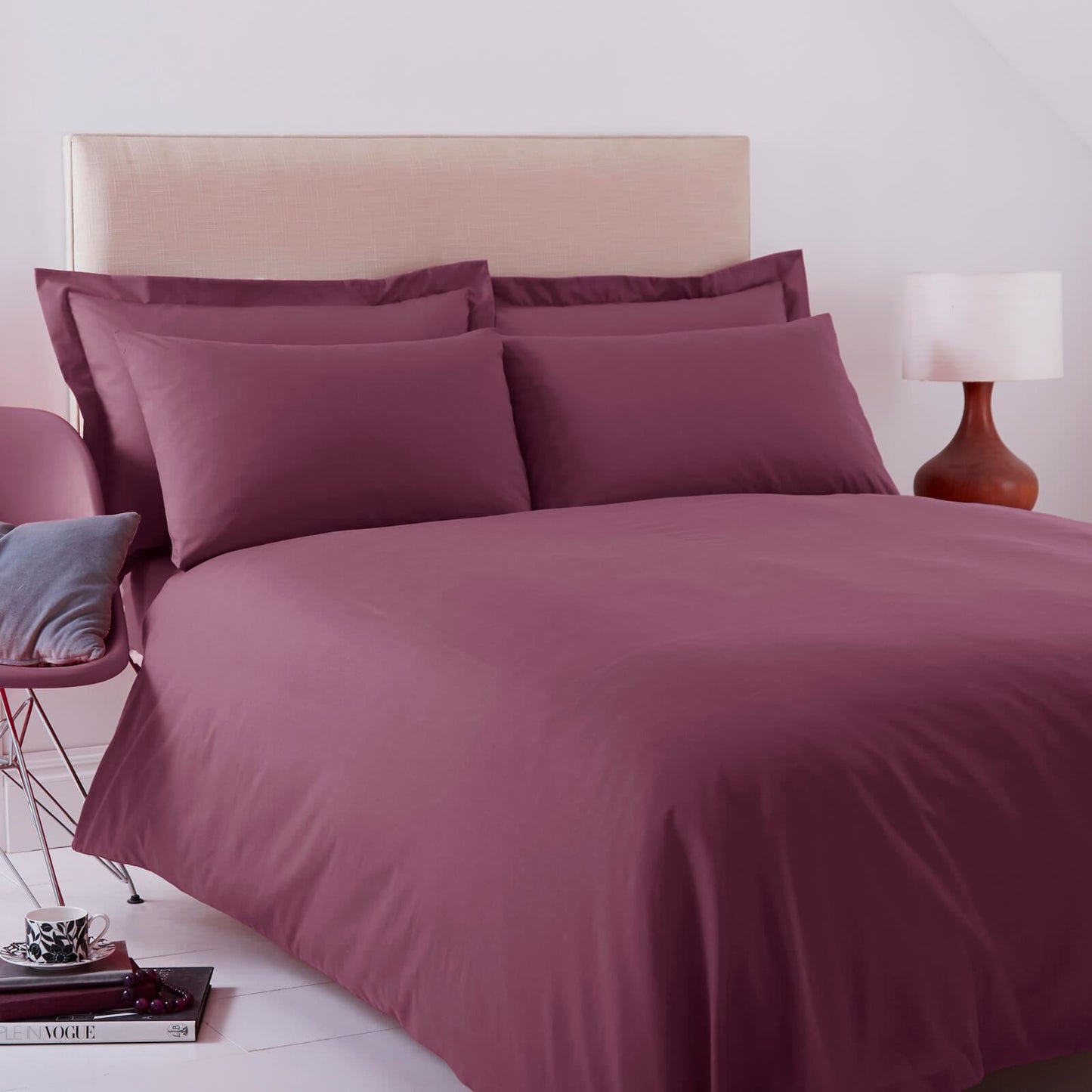 Poetry Aubergine 30cm Fitted Sheet