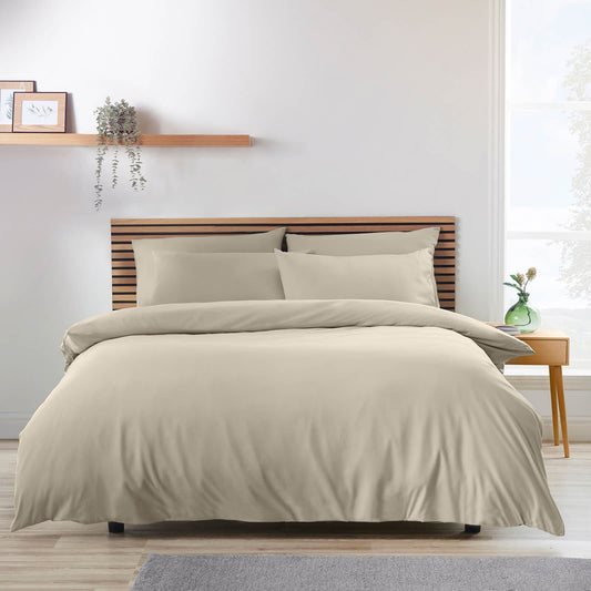 So Soft Easy Iron Natural Duvet Cover Set