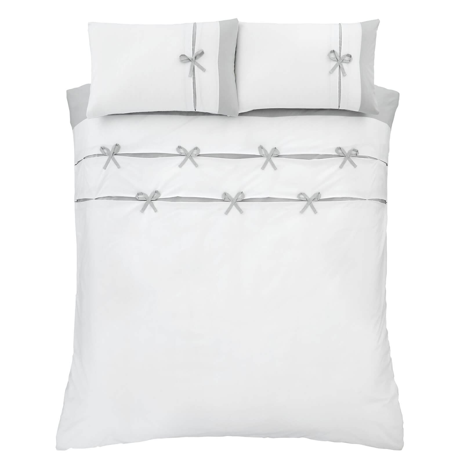 Milo Bow White Duvet Set