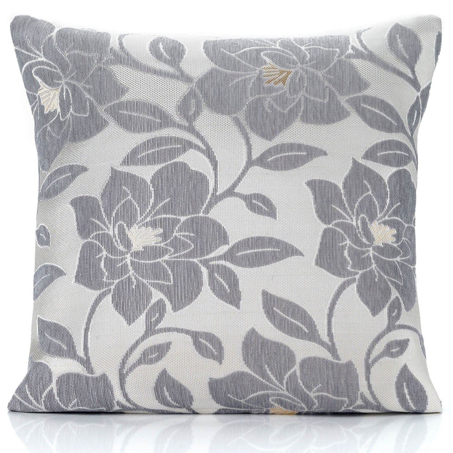 Peony Silver Cushion Cover