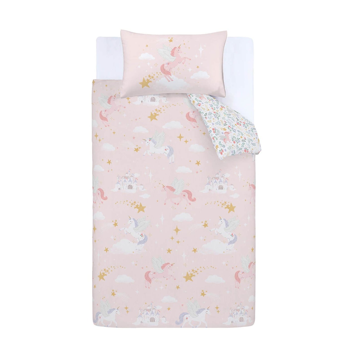 Fairytale Unicorn Pink Duvet Cover Set