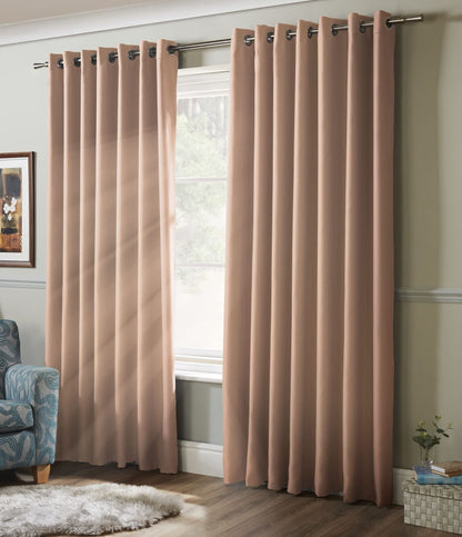 Blackout Pink Pencil Pleat Curtains