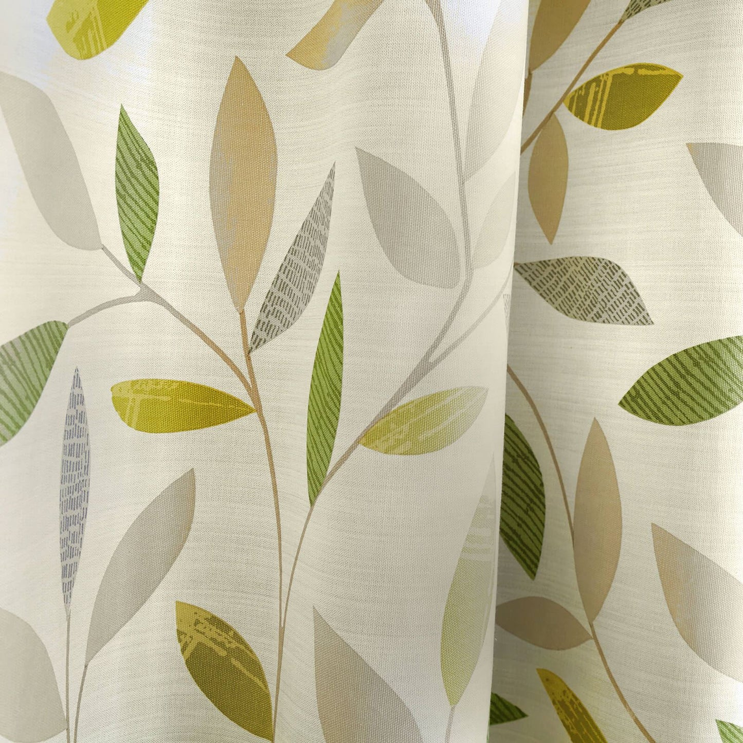 Beechwood Leaf Green Eyelet Curtains