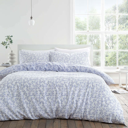 Shadow Leaves French Blue Duvet Cover Set