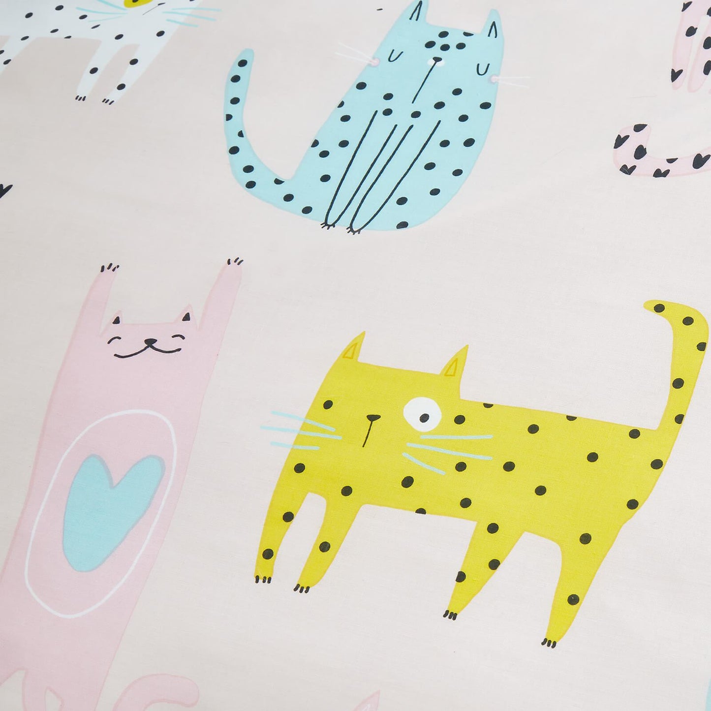 Cute Cats Pink Duvet Set