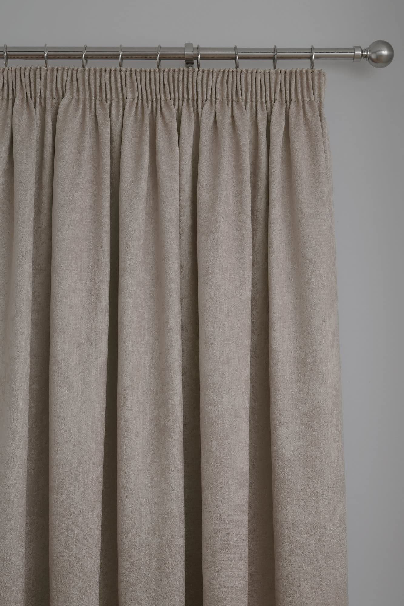 Galaxy Natural Pencil Pleat Curtains