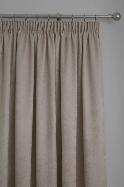 Galaxy Natural Pencil Pleat Curtains