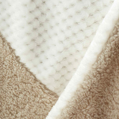 Cosy Larsson Geo Fleece Natural Blanket Throw