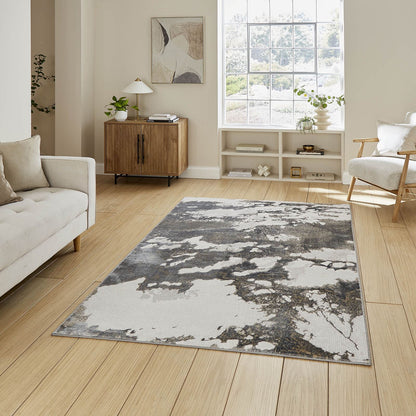 Tidal TL447 Silver/Dark Grey Modern Abstract Rug
