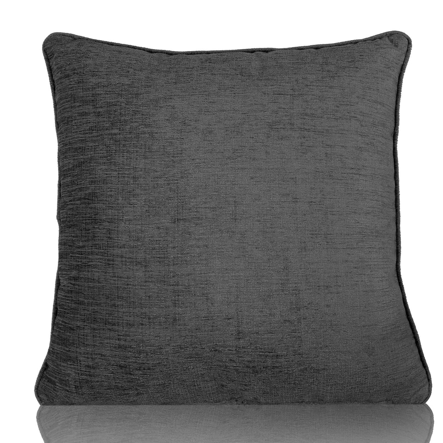 Chenille Charcoal Cushion Cover