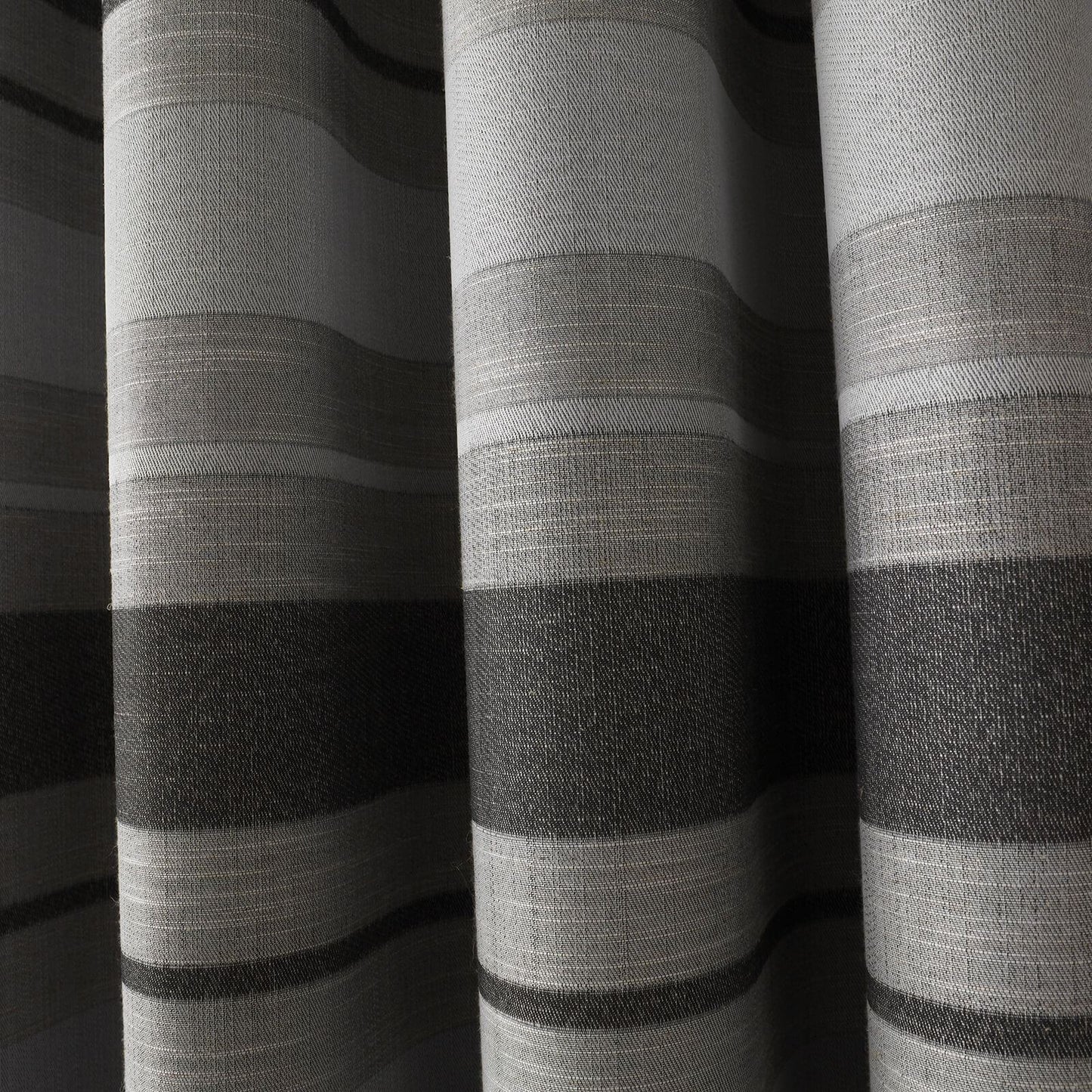 Powel Stripe Grey Eyelet Curtains