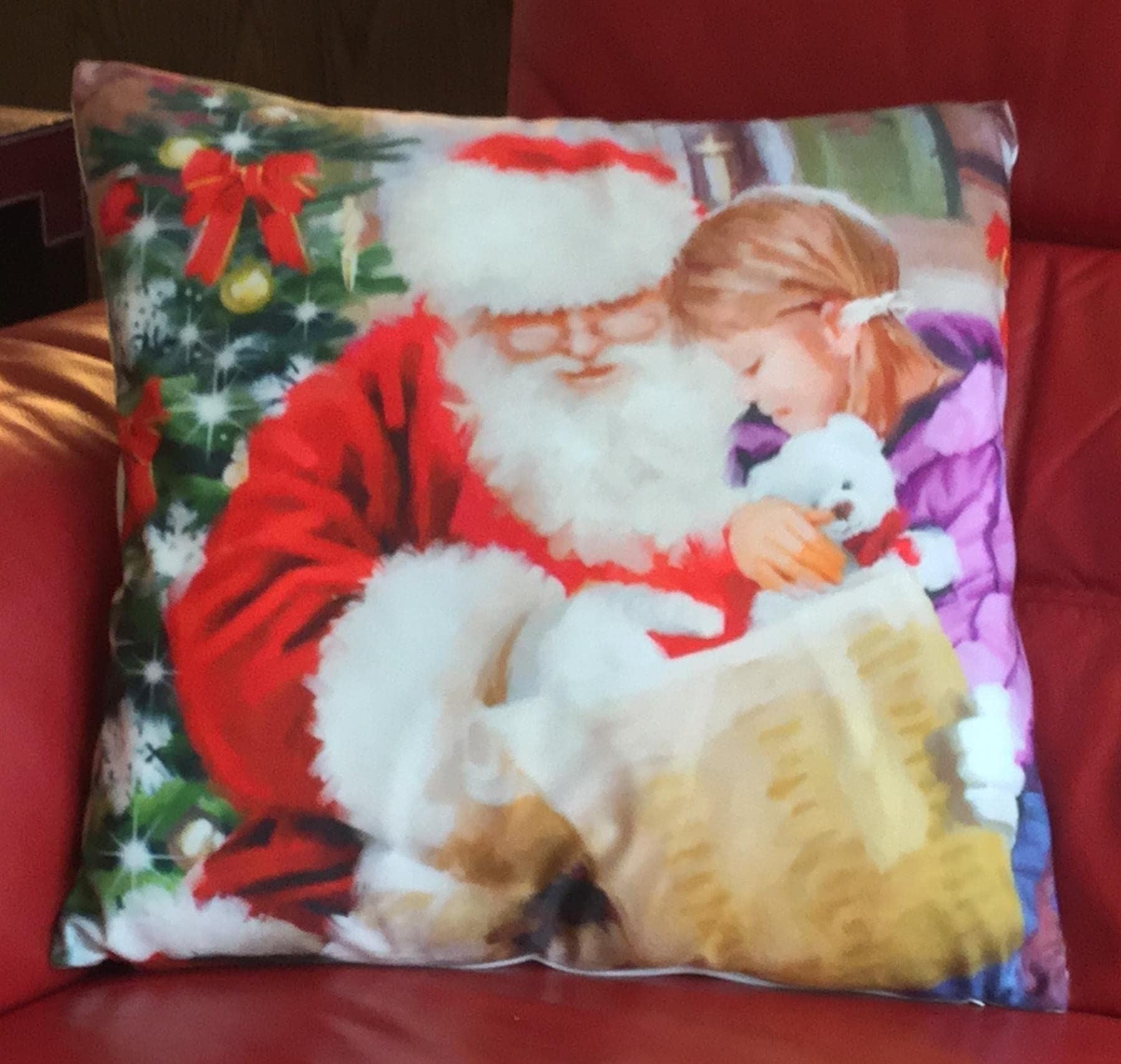 Christmas Santa And Child Cushion Cover