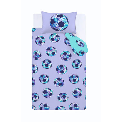 Tie Dye Football Lilac Duvet Cover Set