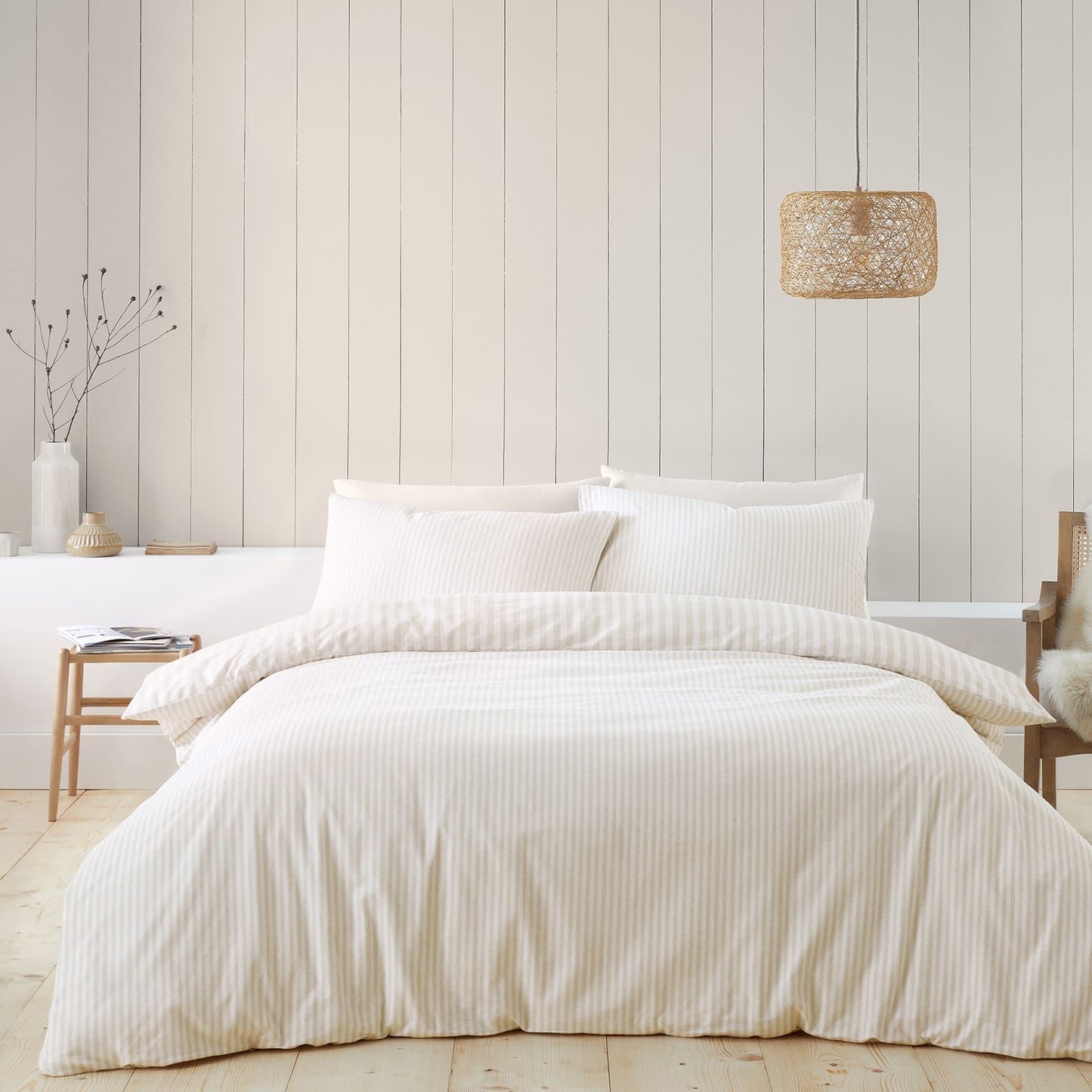 Stripe Natural Duvet Set