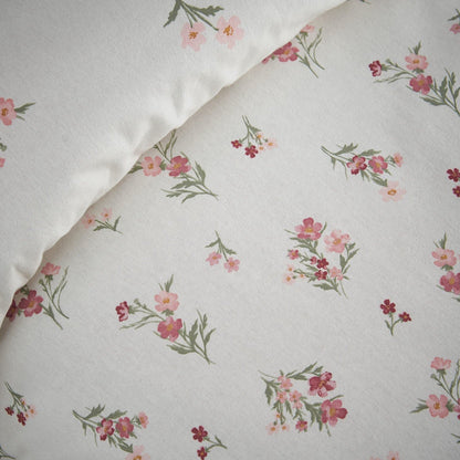 Catherine Lansfield Ditsy Floral Reversible Cotton Bedding Duvet Cover Set Pink