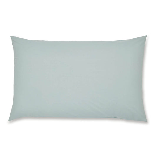 Easy Iron Percale Duck Egg Housewife Pillowcase Pair