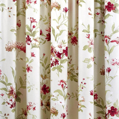 Jeannie Red Pencil Pleat Curtains