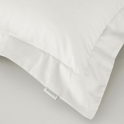 400 Thread Count Cotton Sateen Ivory Pillow case Pair with envelope closure
