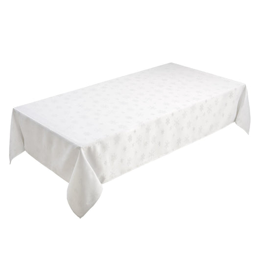 CHR 533 Snowflake White Tablecloth